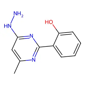 2-(4-Hydrazinyl-6-methylpyrimidin-2-yl)phenol structure