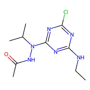 N'-[4-chloro-6-(ethylamino)-1,3,5-triazin-2-yl]-N'-propan-2-ylacetohydrazide structure