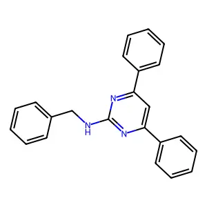 N-benzyl-4,6-diphenylpyrimidin-2-amine structure