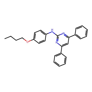 N-(4-butoxyphenyl)-4,6-diphenylpyrimidin-2-amine structure