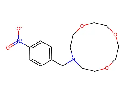 10-(4-Nitrobenzyl)-1,4,7-trioxa-10-azacyclododecane structure