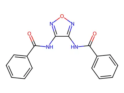 N-(4-benzamido-1,2,5-oxadiazol-3-yl)benzamide structure
