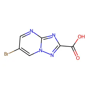 6-Bromo-(1,2,4)triazolo(1,5-a)pyrimidine-2-carboxylic acid structure