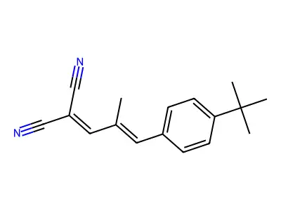 [3-(4-t-Butylphenyl)-2-methyl-2-propenylidene]malononitrile structure