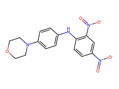 N-(4-morpholinophenyl)-2,4-dinitroaniline structure