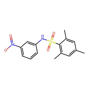 2,4,6-trimethyl-N-(3-nitrophenyl)benzenesulfonamide structure