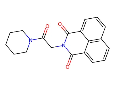 2-(2-oxo-2-(piperidin-1-yl)ethyl)-1H-benzo[de]isoquinoline-1,3(2H)-dione structure