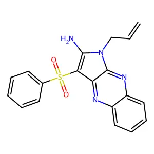 1-allyl-3-(phenylsulfonyl)-1H-pyrrolo[2,3-b]quinoxalin-2-amine structure
