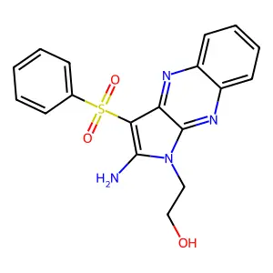 2-(2-Amino-3-benzenesulfonyl-pyrrolo(2,3-B)quinoxalin-1-YL)-ethanol structure