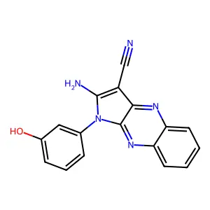 2-Amino-1-(3-hydroxyphenyl)pyrrolo[3,2-b]quinoxaline-3-carbonitrile structure