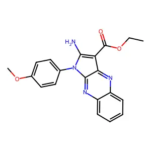 ethyl 2-amino-1-(4-methoxyphenyl)-1H-pyrrolo[2,3-b]quinoxaline-3-carboxylate structure
