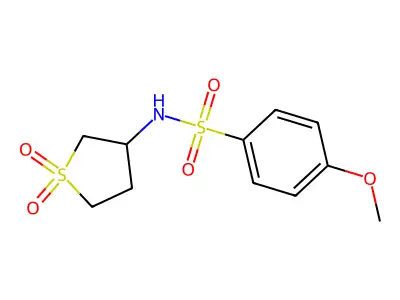 N-(1,1-dioxidotetrahydrothiophen-3-yl)-4-methoxybenzenesulfonamide structure