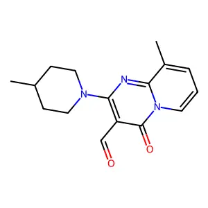 9-methyl-2-(4-methylpiperidin-1-yl)-4-oxo-4H-pyrido[1,2-a]pyrimidine-3-carbaldehyde structure