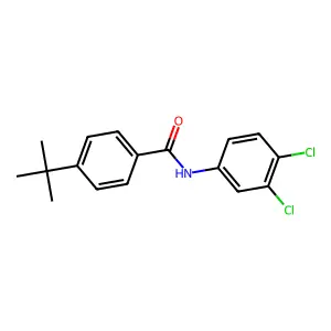 4-叔丁基-N-(3,4-二氯苯基)苯甲酰胺 structure