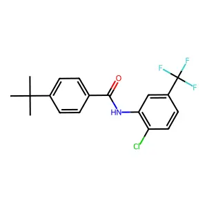 4-tert-butyl-N-[2-chloro-5-(trifluoromethyl)phenyl]benzamide structure