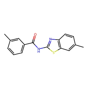 3-methyl-N-(6-methyl-1,3-benzothiazol-2-yl)benzamide structure