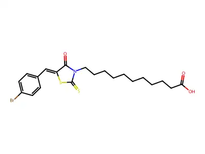 11-(5-(4-Bromobenzylidene)-4-oxo-2-thioxo-1,3-thiazolidin-3-YL)undecanoic acid structure