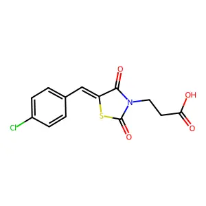 3-(5-(4-Chlorobenzylidene)-2,4-dioxothiazolidin-3-yl)propanoic acid structure