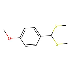 Benzene, 1-[bis(methylthio)methyl]-4-methoxy- structure