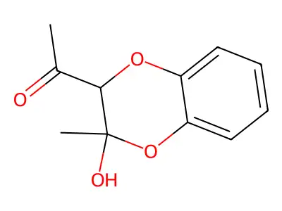 1-(3-Hydroxy-3-methyl-2,3-dihydro-1,4-benzodioxin-2-yl)ethan-1-one structure