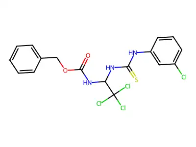 benzyl N-[2,2,2-trichloro-1-[(3-chlorophenyl)carbamothioylamino]ethyl]carbamate structure