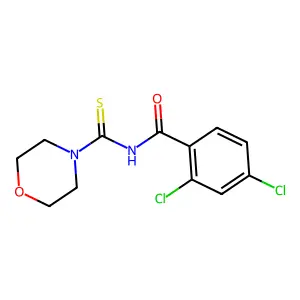 2,4-dichloro-N-(morpholine-4-carbothioyl)benzamide structure