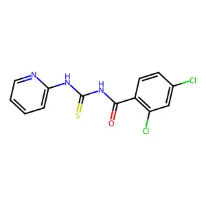 2,4-dichloro-N-(pyridin-2-ylcarbamothioyl)benzamide structure