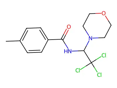 4-methyl-N-(2,2,2-trichloro-1-morpholin-4-ylethyl)benzamide structure