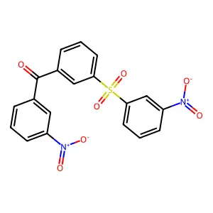 (3-Nitrophenyl)-[3-(3-nitrophenyl)sulfonylphenyl]methanone structure