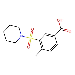4-Methyl-3-(piperidine-1-sulfonyl)benzoic acid structure