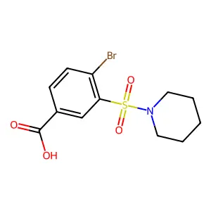 4-Bromo-3-(piperidine-1-sulfonyl)-benzoic acid structure