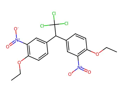 1,1a(2)-(2,2,2-Trichloroethylidene)bis[4-ethoxy-3-nitrobenzene] structure