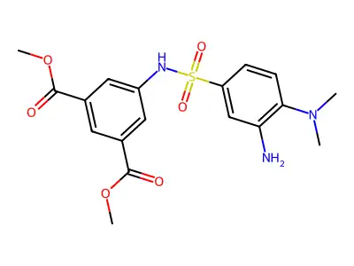 Dimethyl 5-(3-amino-4-(dimethylamino)phenylsulfonamido)isophthalate structure