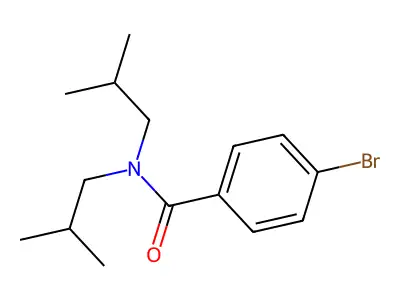 4-bromo-N,N-bis(2-methylpropyl)benzamide structure
