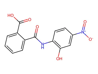 2-[(2-Hydroxy-4-nitrophenyl)carbamoyl]benzoic acid structure