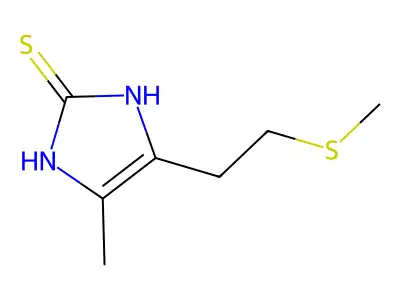 4-Methyl-5-[2-(methylsulfanyl)ethyl]-1,3-dihydro-2H-imidazole-2-thione structure
