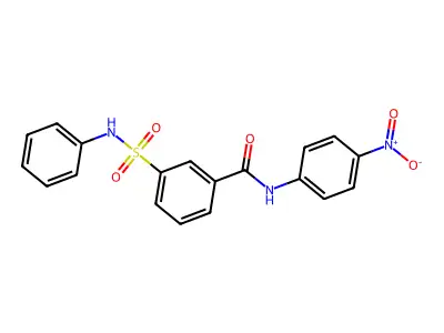 N-(4-nitrophenyl)-3-(phenylsulfamoyl)benzamide structure
