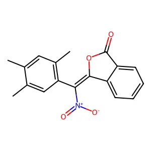 (3E)-3-[nitro-(2,4,5-trimethylphenyl)methylidene]-2-benzofuran-1-one structure
