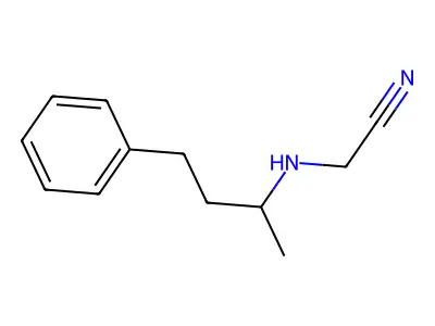[(4-Phenylbutan-2-yl)amino]acetonitrile structure