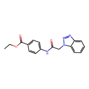 Ethyl 4-[[2-(benzotriazol-1-yl)acetyl]amino]benzoate structure