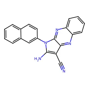 2-Amino-1-naphthalen-2-ylpyrrolo[3,2-b]quinoxaline-3-carbonitrile structure