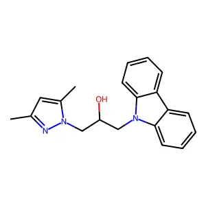 1-Carbazol-9-yl-3-(3,5-dimethylpyrazol-1-yl)-propan-2-ol structure