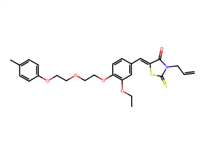 5-[[3-Ethoxy-4-[2-[2-(4-methylphenoxy)ethoxy]ethoxy]phenyl]methylene]-3-(2-propen-1-yl)-2-thioxo-4-thiazolidinone structure