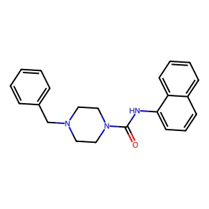 4-Benzyl-N-(1-naphthyl)-1-piperazinecarboxamide structure