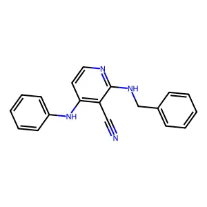 4-Anilino-2-(benzylamino)pyridine-3-carbonitrile structure