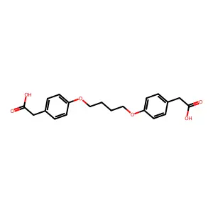2,2'-[Butane-1,4-diylbis(oxybenzene-4,1-diyl)]diacetic acid structure