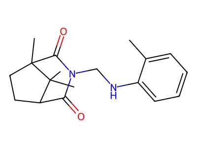 5,8,8-Trimethyl-3-[(2-methylanilino)methyl]-3-azabicyclo[3.2.1]octane-2,4-dione structure