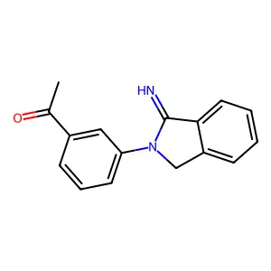 1-(3-(1-imino-2,3-dihydro-1H-isoindol-2-yl)phenyl)ethan-1-one structure