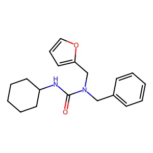 1-Benzyl-3-cyclohexyl-1-(furan-2-ylmethyl)urea structure