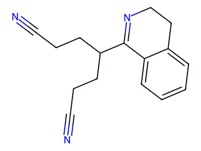 4-(3,4-Dihydroisoquinolin-1-yl)heptanedinitrile structure